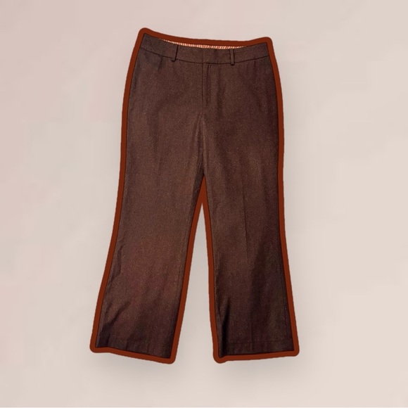 Banana Republic Brown Lined Wool-Blend Trousers Size 12 - Picture 1 of 12